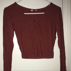 Long sleeve crop top